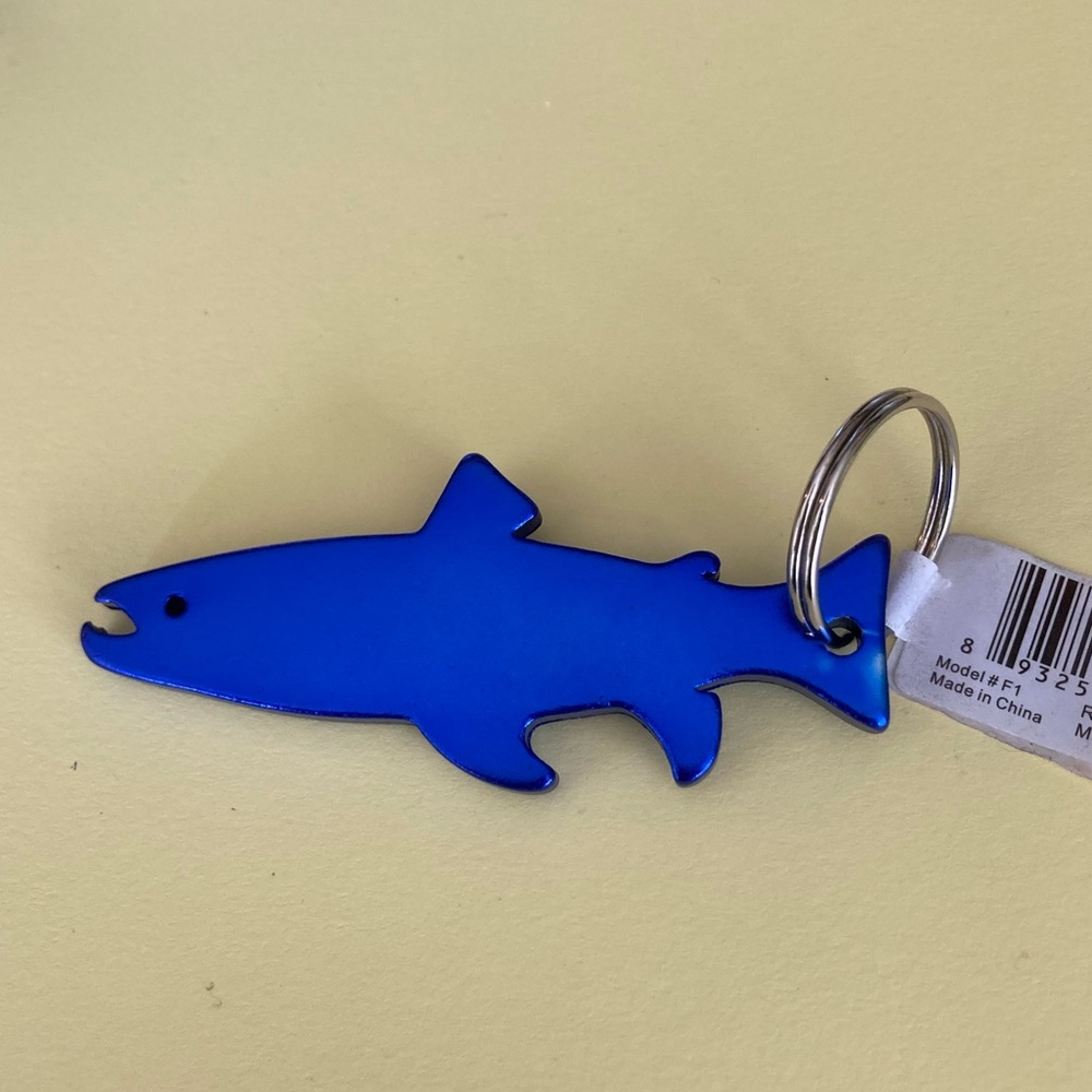 Fish keychain bottle opener